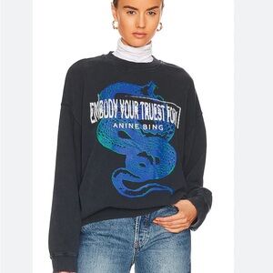 Anine Bing Jaci Viper sweatshirt in washed black
